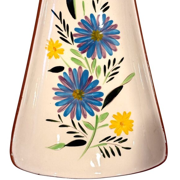 STANGL Country Garden PLATTER Serving Bread Bowl Dish Footed Curved Tapered - Picture 3 of 8